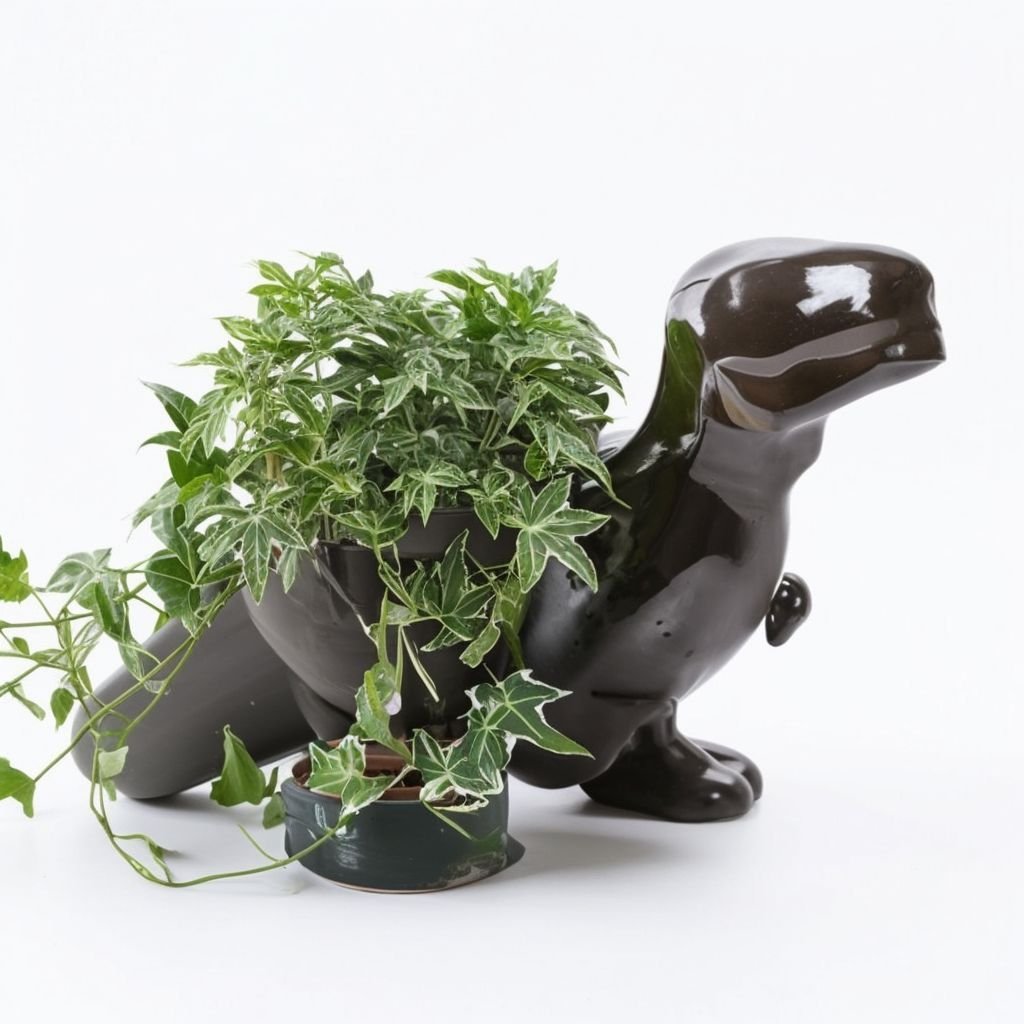 Doniczka Dinozaur ciemnozielony gradient - obrazek 2