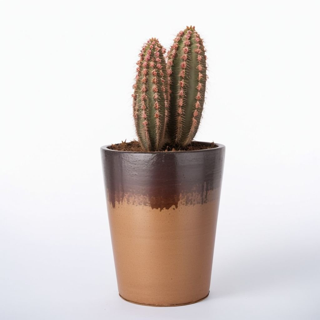 Pomarańczowy kaktus w doniczce - obrazek 2