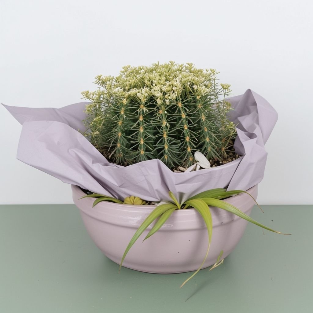 Kaktus w pudełku prezentowym