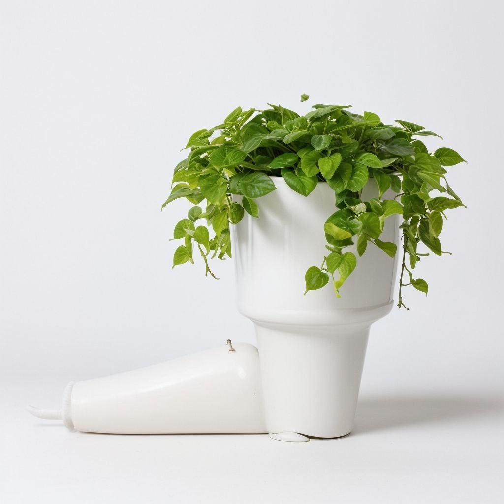 Mieszane rośliny w doniczce ceramicznej