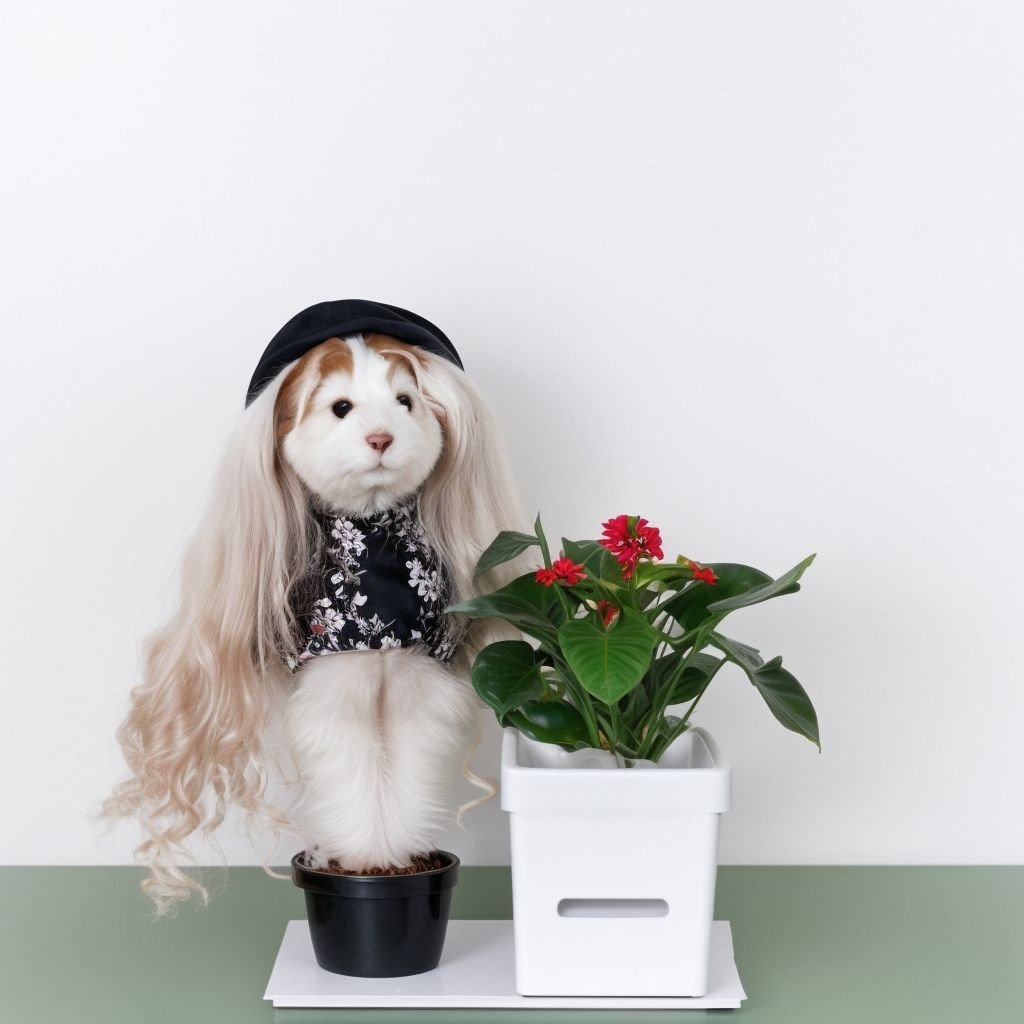 Lalka wewnętrzna z rośliną