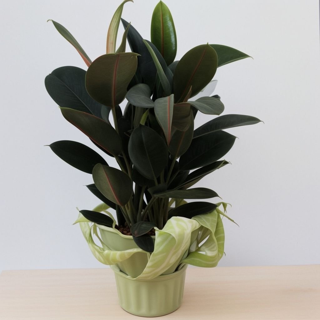 Ficus Elastica Abidjan w doniczce