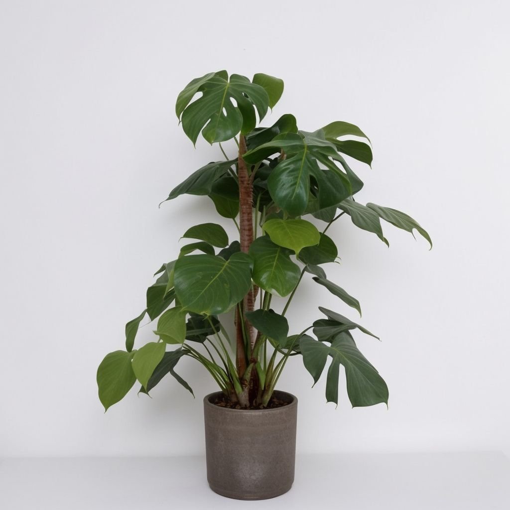 Monstera w doniczce w pudełku prezentowym